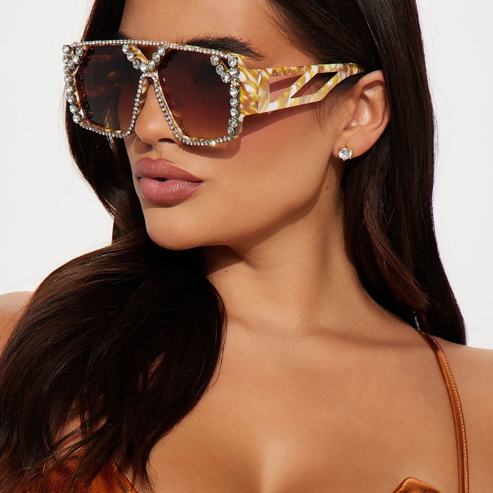 Stylish Gold and Brown Sunglasses